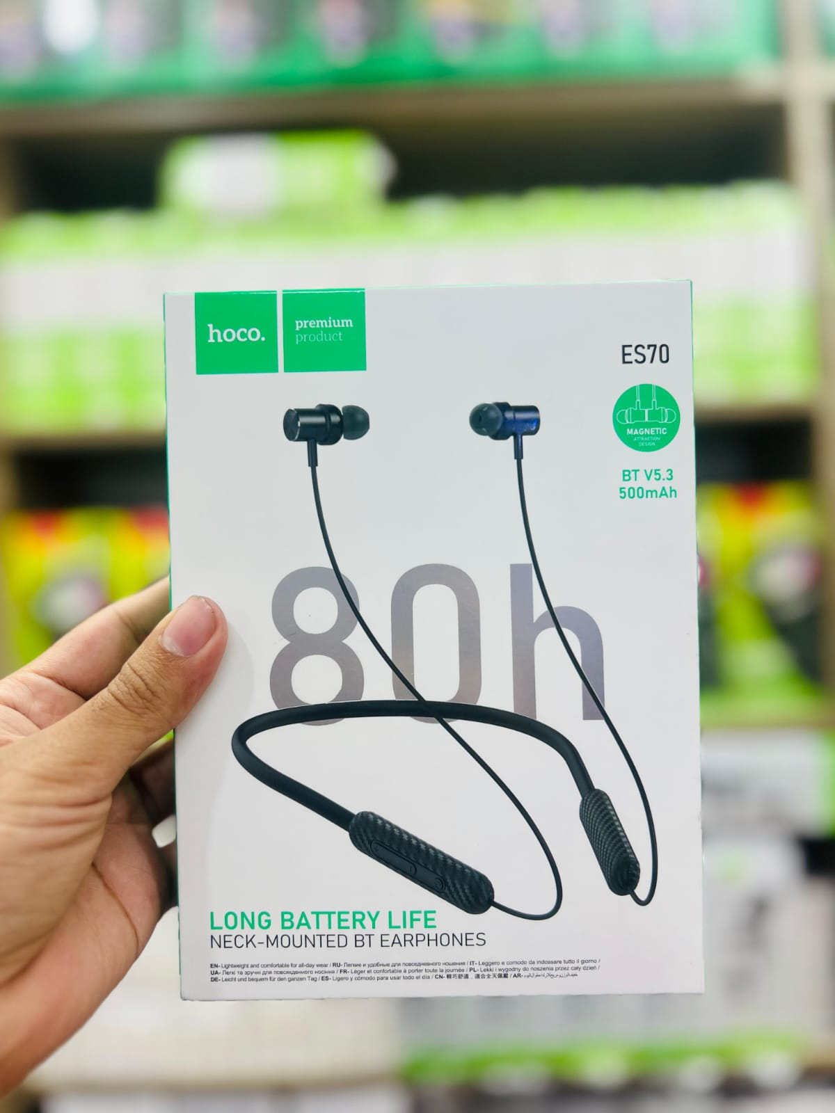 Hoco ES70 Armour Bluetooth Neckband 80hours Battery