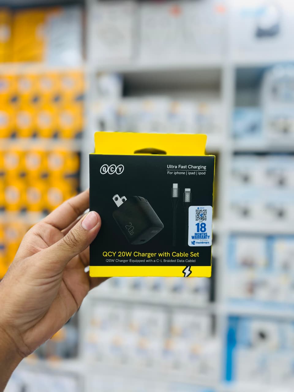 QCY 20W Charger with Cable Set Type-C to Type-C (CK02-MG)