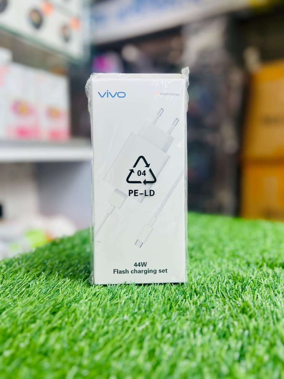 Original VIVO 44W Flash Charger &amp; Type-C Cable - 4.0 44W Fast Charging for V20, V23, V25, V27, V30, Y Series &amp; More