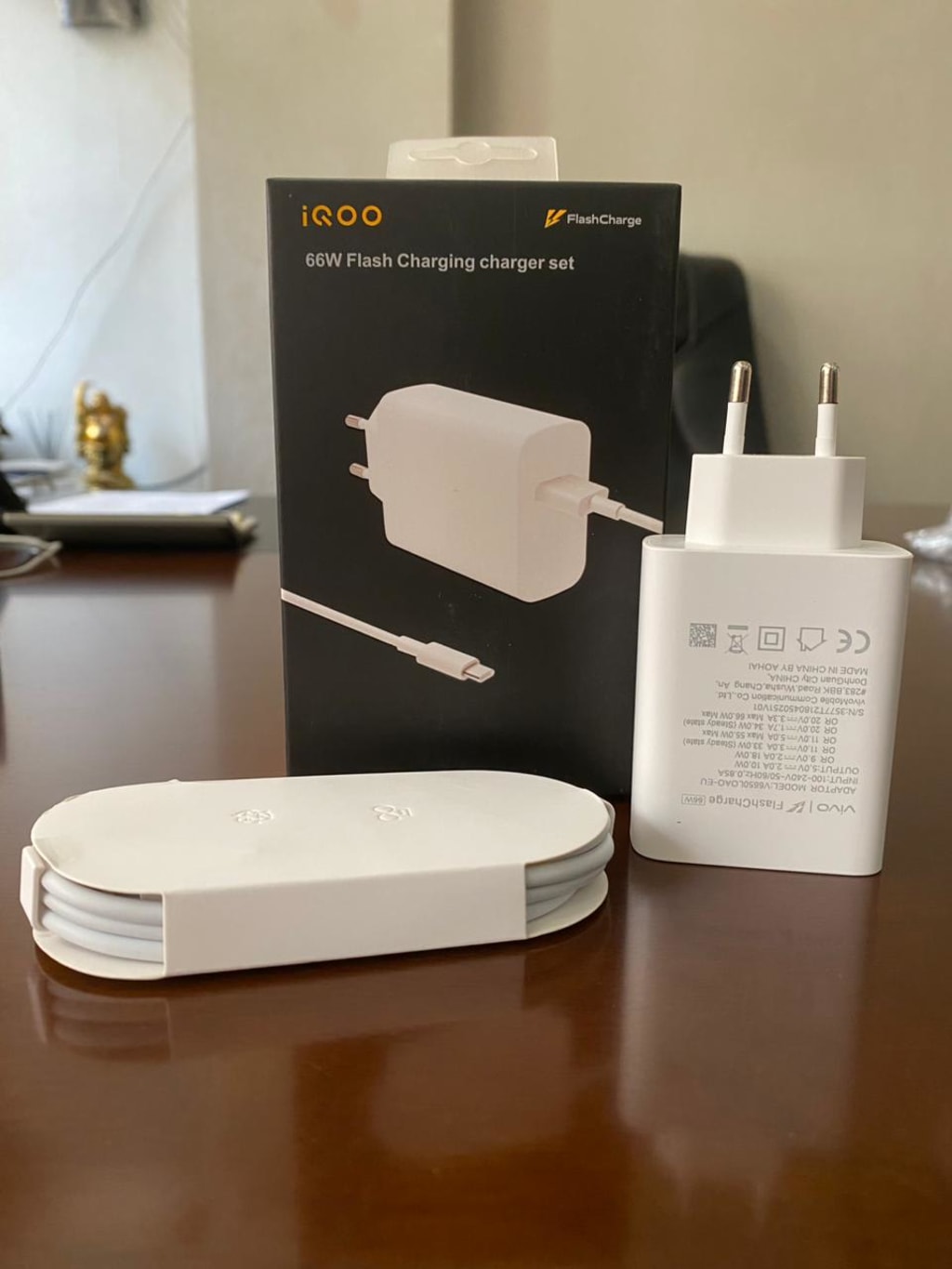 Vivo 66W FlashCharge 2.0 Charger for Vivo X Series &amp; Latest/5G Phones.For Vivo V23 , V23 Pro , V25 , V25 , Y35 ,Y55 , Y76 5G , Y75 , Y78 , Y78+ , iQOO Z7 , iQOO Z7s , iQOO Pad , X70 Pro