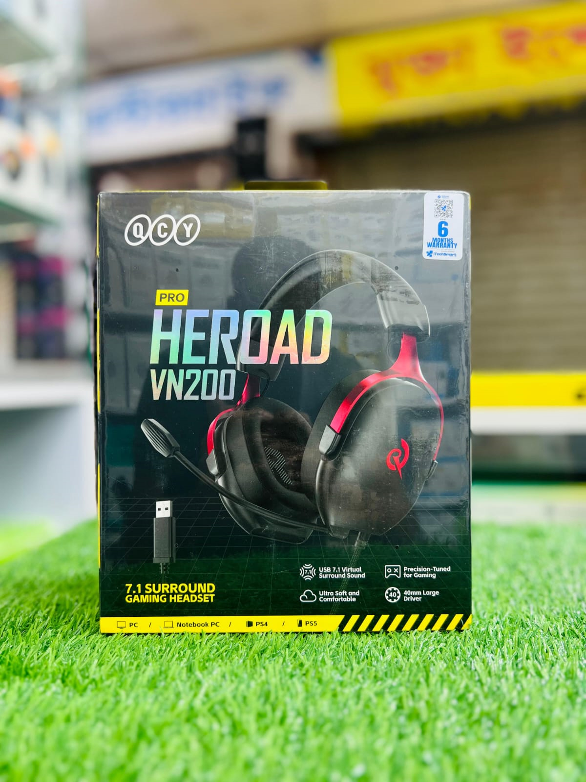 QCY Heroad VN200 Pro 7.1 USB Wired RGB Headset