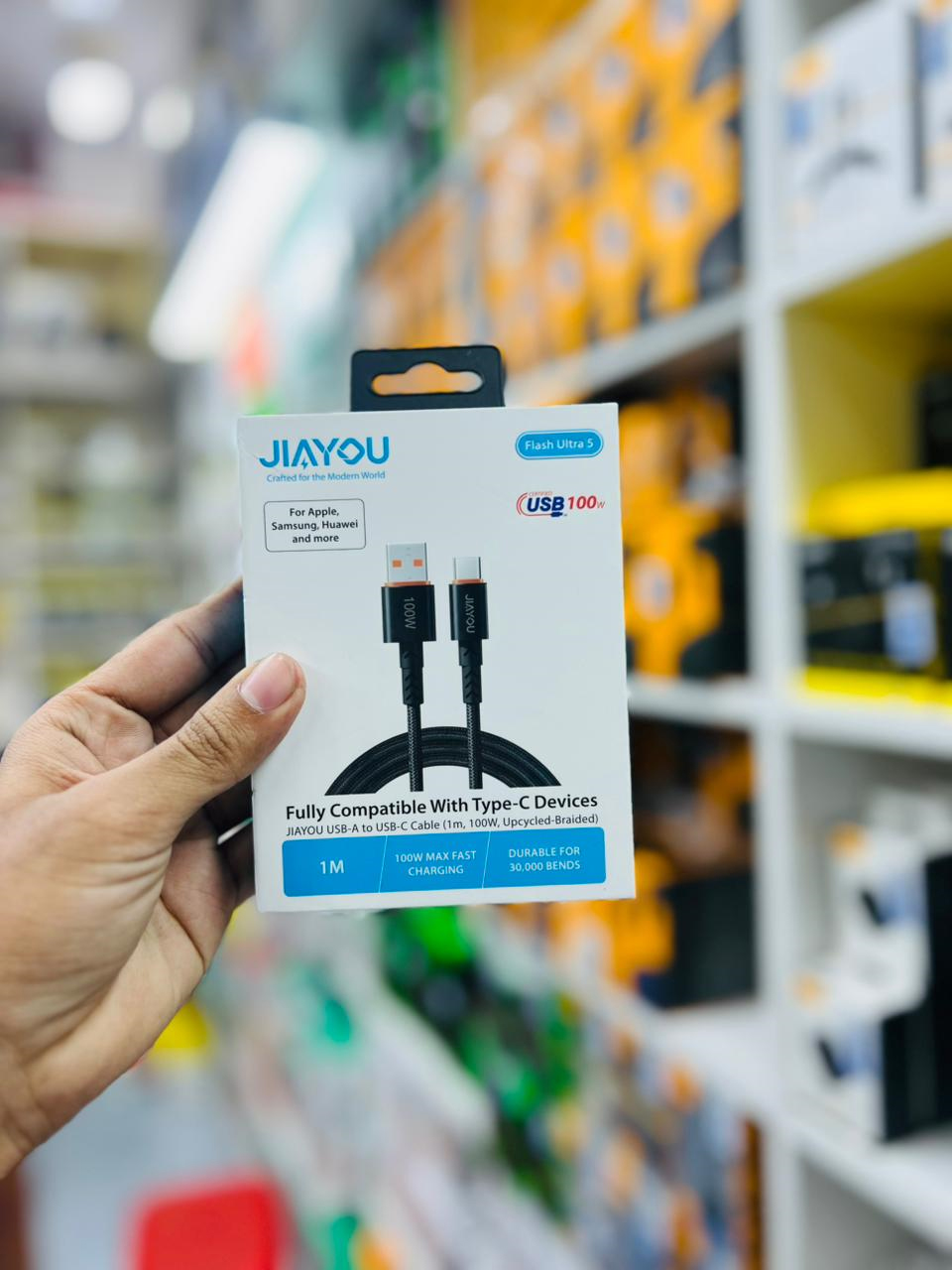 USB to Type C 100w Fast Charging Braided Cable