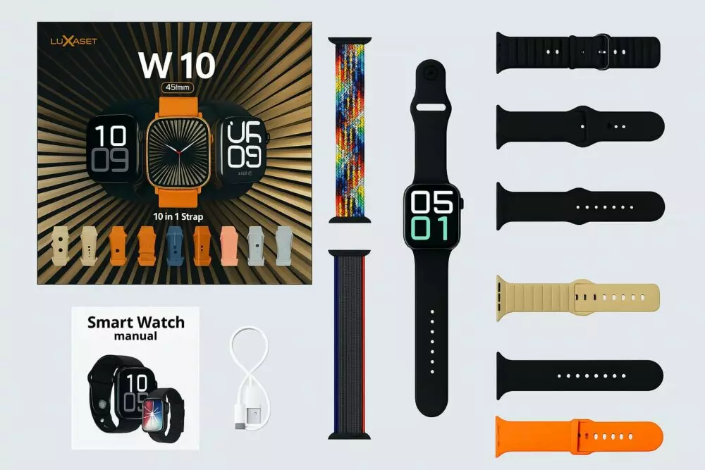 W10 Smart Watch with 10 Straps= Non Brand