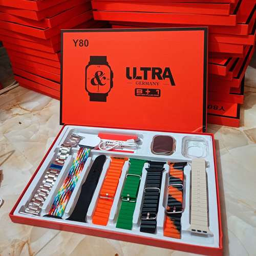 Y80 Ultra Smartwatch with 8 Strap= Non Brand